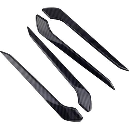 Car Carbon Fiber Style Interior Door Bowl Upper Strip Trim Fit For Toyota RAV4 2019 2020