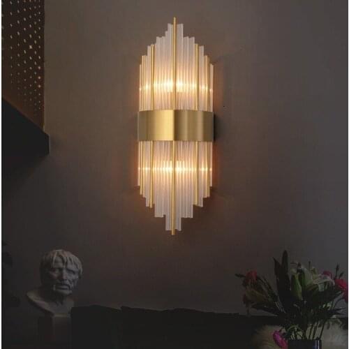 Nordic LED Wall Lamps Crystal Bedroom Light Gold Home Lighting For Living room Corridor Bathroom Stairs Lamp decor ZM1016