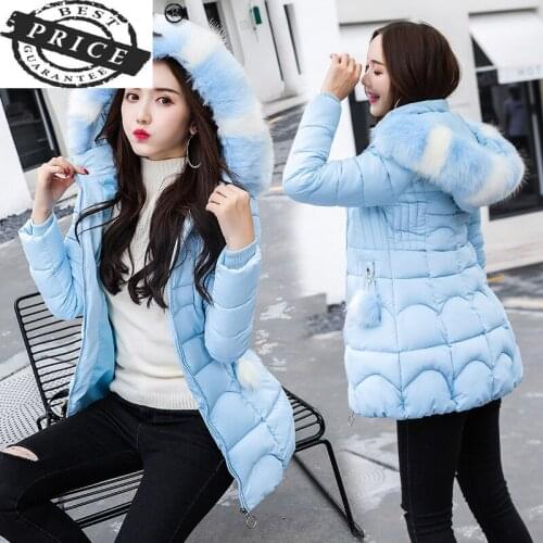Parkas 2021 New Female Women Winter Coat Thick Cotton Winter Jacket Womens Outerwear Parkas for Women Winter Outwear G011
