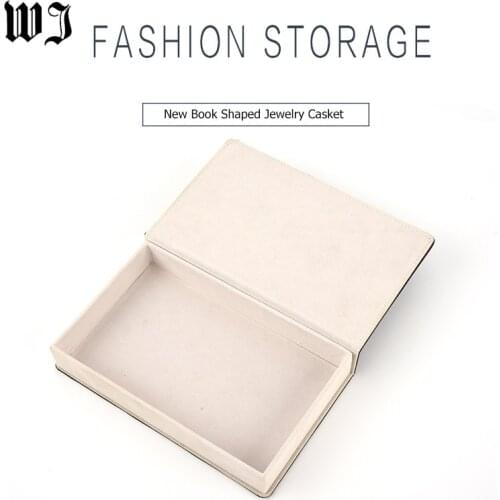 Portable Book Shape Pill Trinket Keepsake Desktop Storage Box Ring Necklace Bangle Jewelry Display Tray Showase Multi-purpose