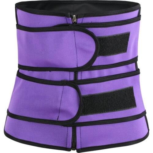 Belly Slim Belt Body Shaper Tightening Corset Waist Trainer Double Belt Zipper Velcro Waist Trainer Sweat Waist Trainers Belts