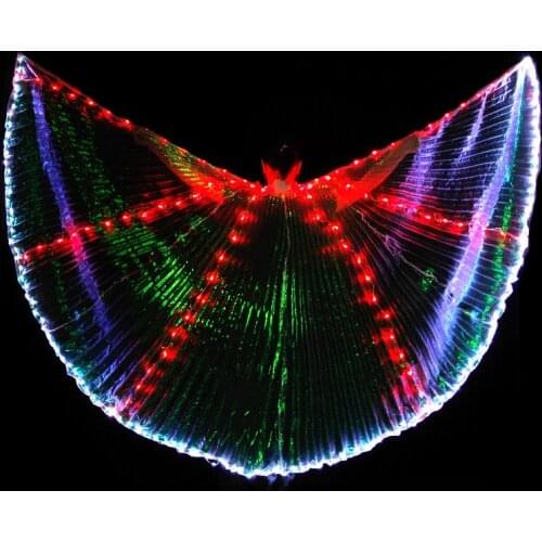 Five-color Butterfly Belly Dance LED Glowing Wings Glowing Performance Props 360-degree Lightening Halloween Christmas Show