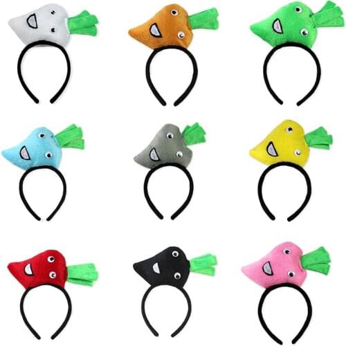 Radish Down Game Props Hairband for Children Adlut Radish Roleplay Headband 11 colors Party Play