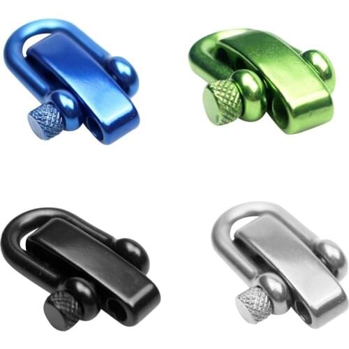 Adjustable 1Pcs 304 Stainless Steel U Flat High Quality Shackle Buckle Clasp for Outdoor Sports Survival Paracord Bracelet Rope