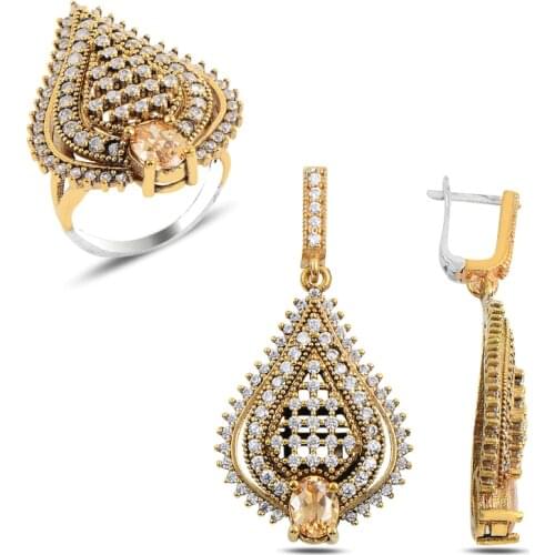 Silver 925 Sterling Zircon Cubic Zirconia Authentic Set