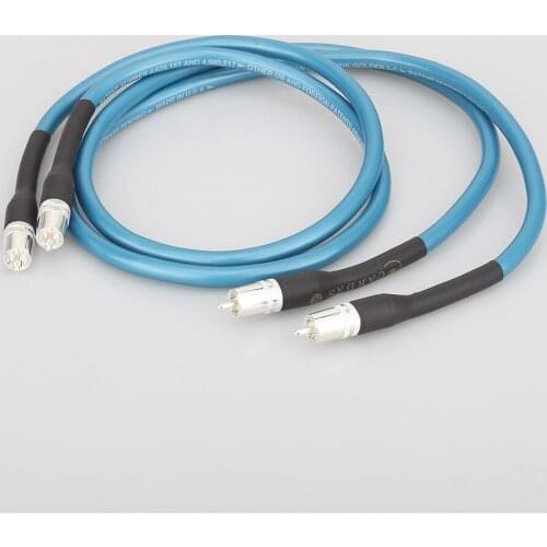 Pair hexlink golden 5-C rca INTERCONNECT CABLE RCA Analogue Cable For HIFI CD AMP