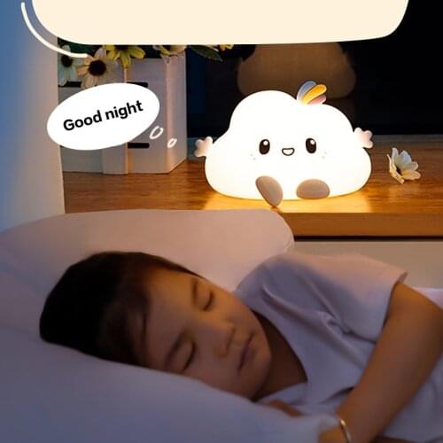 2021 LED Cloud Night Light Baby Childrens Room Bedside Table Bedroom Decoration Lighting Charging Battery Lights