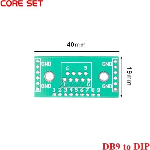10pcs DB9 to DIP Adapter Converter Board 2.54MM 9P DB9 PCB UART to RS232 Adapters Plate Module UART-RS232 New
