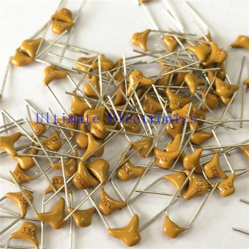 100pcs/lot Multilayer ceramic capacitor 330 50V 33pF 330M P=5.08mm