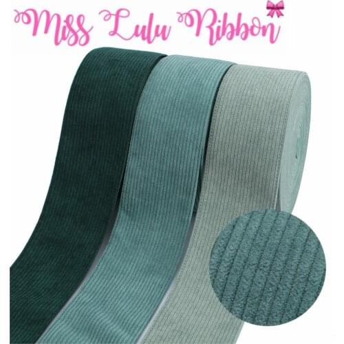 3"75mm Solid Corduroy Ribbon Autumn Winter Velvet Fabric Layering DIY Hair Bands 20yards/roll Cloth Sewing Material Dark Green