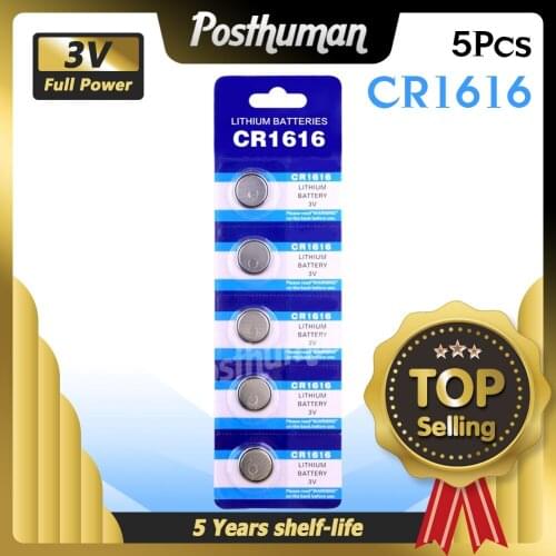 5pcs 3V CR1616 Lithium Battery Watch Button Coin Cells Bateria DL1616 BR1616 ECR1616 5021LC L11 L28 KCR1616 LM1616 280-209