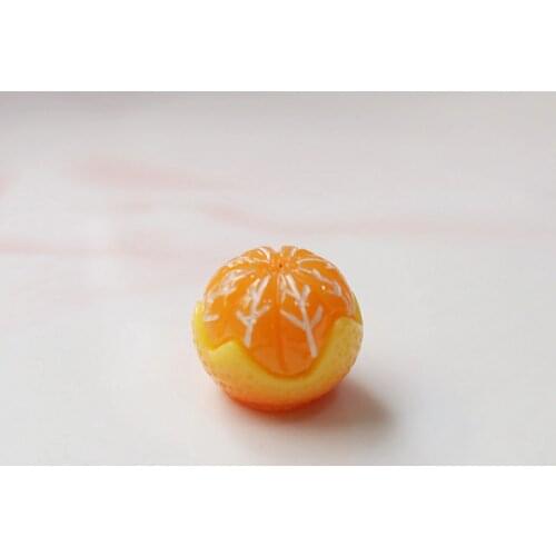 5pcs Dollhouse Miniature Orange Model Food Play DIY For Dollhouse Decoration fruit orange creative earrings keychain material