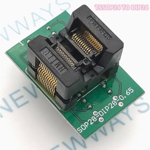 Ic Socket Tssop24 To Dip24 Ots-24 28-0.65-01 Programmer Adapter