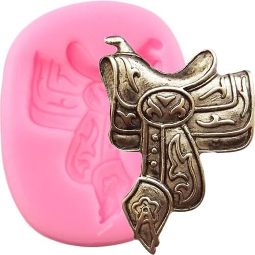 Baroque Saddle Relief Silicone Mold Fondant Cake Decorating Tools Candy Polymer Clay Chocolate Gumpaste Moulds DIY Baking Molds