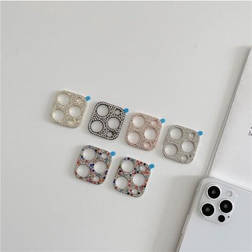 Bling Diamond Camera Lens Protector Film For iPhone 12 Pro Max 12 Mini Camera Ring Cover For iPhone 11 Pro Max Phone Accessories