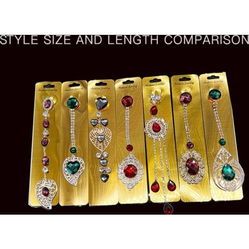 European and American Fashion Crystal Brooch Tassel Flowers Water Drop Geometry Corsage Creative Exquisite Banquet Dress Jewelry