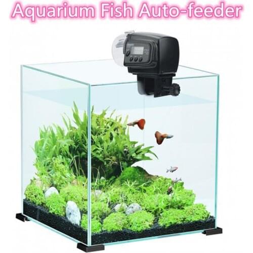 Digital Automatic Aquarium Fish Food Feeder Aquarium Fish Tank Auto Feeders LCD Indicates Timer Feeding Dispenser