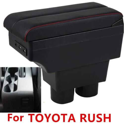 For TOYOTA RUSH ARMREST armrest box USB Charging heighten Double layer