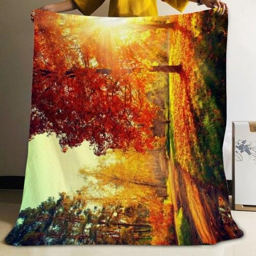 Musife Custom Forest Flannel Blanket Design Your own Blanket Flannel Blankets for Sofa DIY Dropshipping