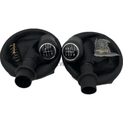 Car Gear Shift Knob 5 6 Speed Gear Lever Stick Gaiter Boot Cover For VW Transport T5 T5.1 T6 2003 2005-2015