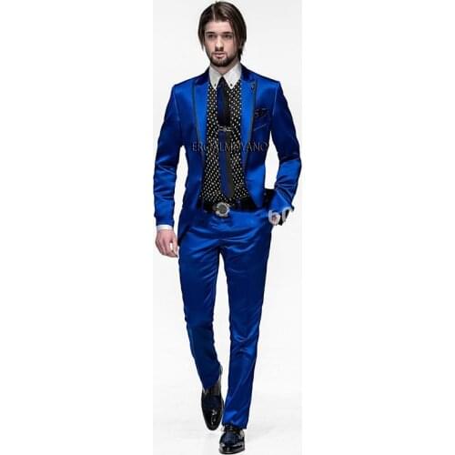Custom Made Mens Prom Suits Groom Tuxedos Man Wedding Party Coat Trousers Suits Blazer (Jacket+Pants+Girdle+Tie) NO:410