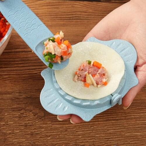 Kitchen Dumplings Maker Tools Dumpling Filling Spoon Set Wheat Wtraw Wumplings Artifact Dumpling Mold Clips Kitchen Gadgets 2020