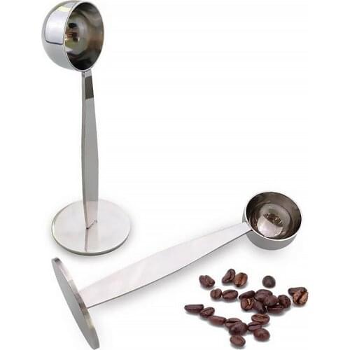 Stainless Steel Coffee Spoon Espresso Stamp Coffee Measuring Tamper Scoop Home Kitchen Accessories