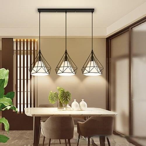 Nordic Restaurant Chandelier Three-headed Bar Counter Dining Room Table Lamp Simple Creative Personality Dining Chandelier
