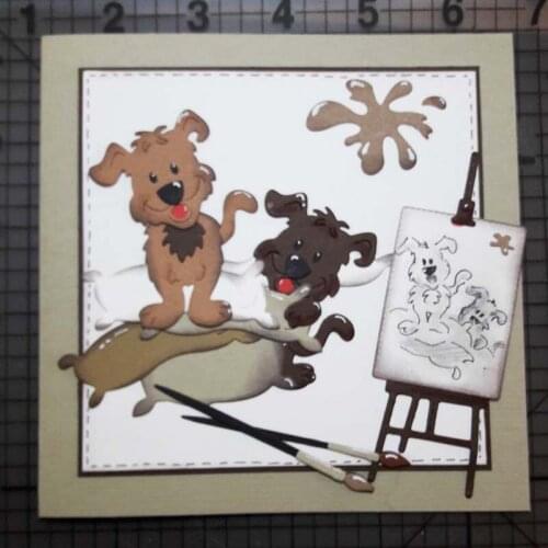 Lovely Dog Metal Cutting Dies Decorative DIY Scrapbooking Steel Craft Die Embossing Paper Cards Album Stencils Dies