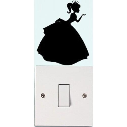 Cartoon Girl Fashion Livingroom Wall Sticker Decoration Light Switch Decal 6SS0314