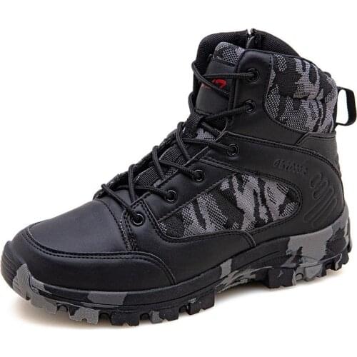 Delta Men Tactical Boots Mountain Climbing Boots Hiking Shoes Durable Trekking Hunting Shoes Big Size Military Combat Boots 2019