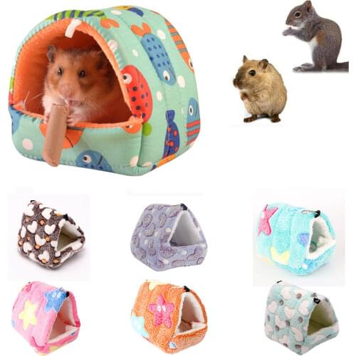 5 Colors Mini Soft Animal Hammock Nest Ferret Rabbit Guinea Pig Rat Hamster Mice Bed Toy Warmer Cushion House Cave Pets Supplies
