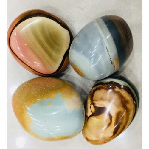 Natural polychrome ocean jasper tumbled stone palm play rock Crystal Mineral Healing gemstone specimen for Party Decoration gift