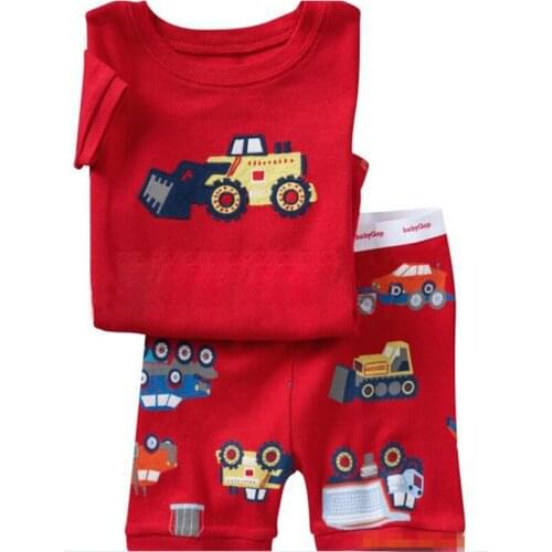 New Summer Childrens Sleeping Set Top Quality Classic Baby Sleepwear Clothing Boys Pyjamas Girls Short Sleeve Pajamas Kids Wear