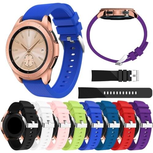 New20mm lightSoft Silicone Watchband for Samsung Galaxy Watch Active 42mm Gear S2 Sport Waterproof Women Men Bracelet Band Strap