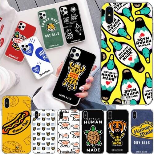 Human Made Nigo Phone Case For iphone 12 11 Pro Max Mini XS Max 8 7 6 6S Plus X 5S SE 2020 XR Silicone Soft Cover