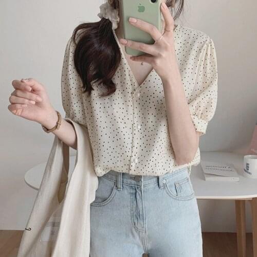 Блузки в горошек Shintimes China At AliExpress