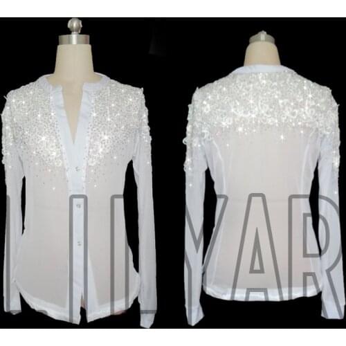 Latin Dance Top Latin Dancing Shirts Adult Kids Competition Performance Wear Salsa Square Professional Practice Clothing