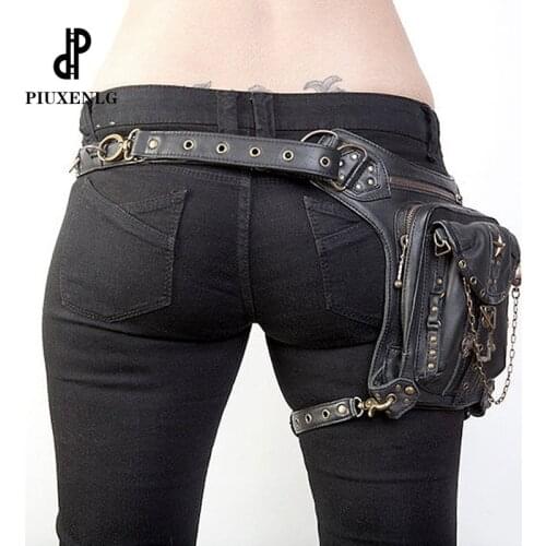 Vintage Steampunk Bag Steam Punk Retro Rock Gothic Retro Bag Goth Shoulder Waist Bags Packs Victorian Style Women Men Leg Bag T8