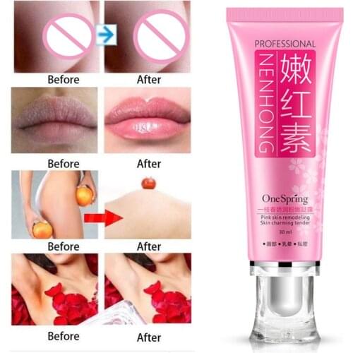 Women Vaginal Lips Private Part Pink Underarm Intimate Whitening Dark Nipple Bleaching Cream Skin Care Body Cream