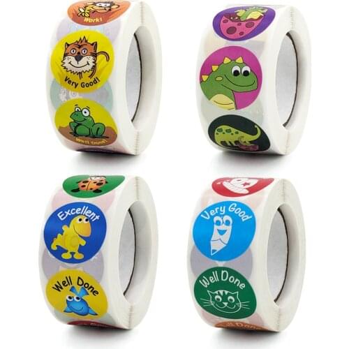 1inch Reward Stickers Motivational Stickers Cartoon Animal Stickers For School Reward Students Teachers Lacels