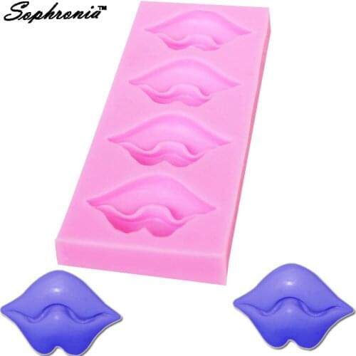 10PCS/SET M263 Lips Silicone Mold Gumpaste Chocolate Candy Moulds Fondant Mouth Mould Cake Decorating Tools