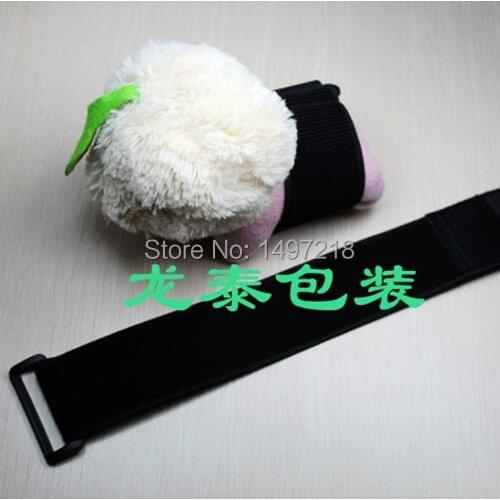Free shipping 10pcs 3.8cm x 60cm nylon self adhesive elastic strap tapes with plastic buckle sticky Hook Loop cable ties