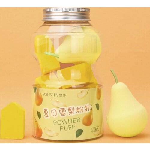 12pcs/set Beauty Fruit Shape Cosmetics Puff Makeup Blender Sponge Powder Concealer Cream Foundation Soft Make Up Tools Wholesale