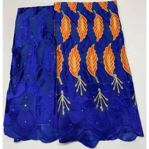 2.5+2.5yards African Dry Lace Fabric High Quality 100%Cotton Lace French Lace Fabric With Stones Swiss Voile Lace In Switzerland