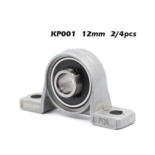 2pcs/4pcs High quality Pillow Block Bore KP001 12mm Inner Diameter Zinc Alloy Metal Ball Bearing 12MM KP001