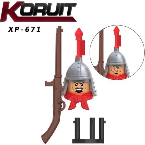 20PCS Ming Dynasty ancient warrior helmet armor accessories collection action doll building blocks childrens toy KT1090