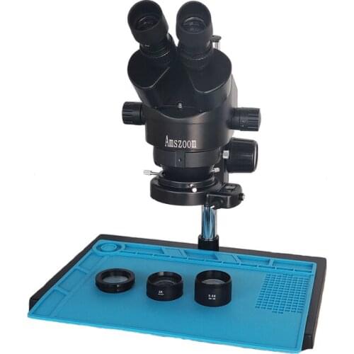 Ship From Spain 7X-45X Binocular Stereo Microscope Zoom With Widefield Optics 1X 0.5X 2.0X 0.7X Objective Lens Glass Microscopio