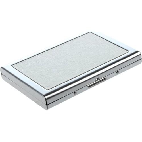 Waterproof Stainless steel Business ID Credit Card Wallet Holder Case Box PurseColor:White