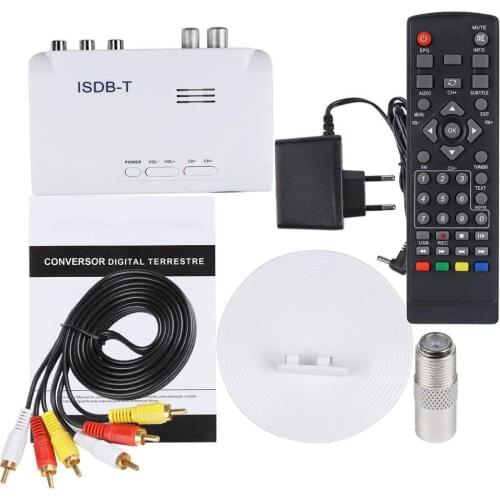 KOOYUTA ISDB-T Digital Terrestrial Converter TV BOX Receiver Satellite HDMI 1080P AV RCA cable for any ISDB-T Countries
